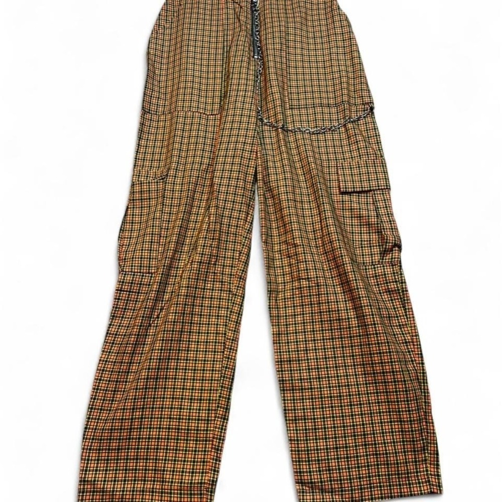The Ragged‎ Priest plaid chain punk grunge pants women's X